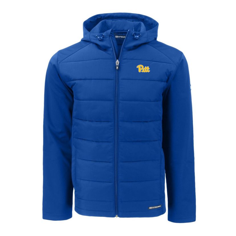 NCAA Pitt Panthers Evoke Hybrid Eco Softshell Recycled Full-Zip Hoodie