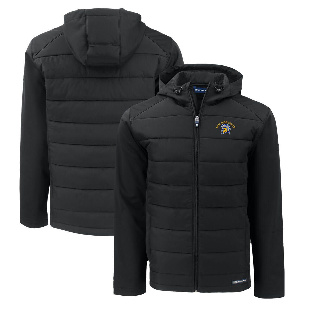 NCAA San Jose State Spartans Evoke Hybrid Eco Softshell Recycled Full-Zip Hoodie