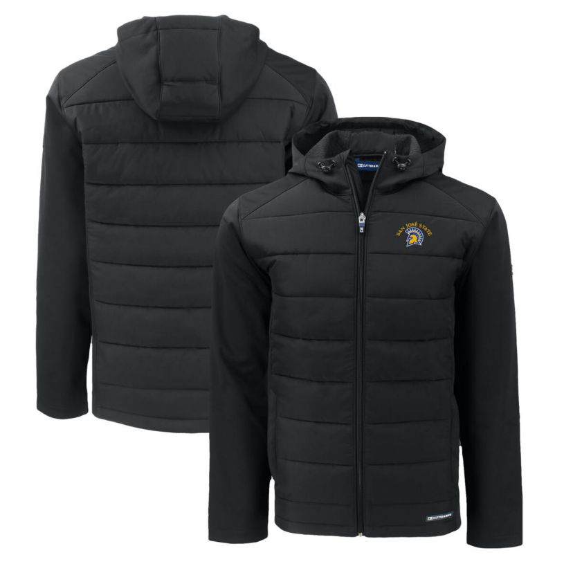 NCAA San Jose State Spartans Evoke Hybrid Eco Softshell Recycled Full-Zip Hoodie