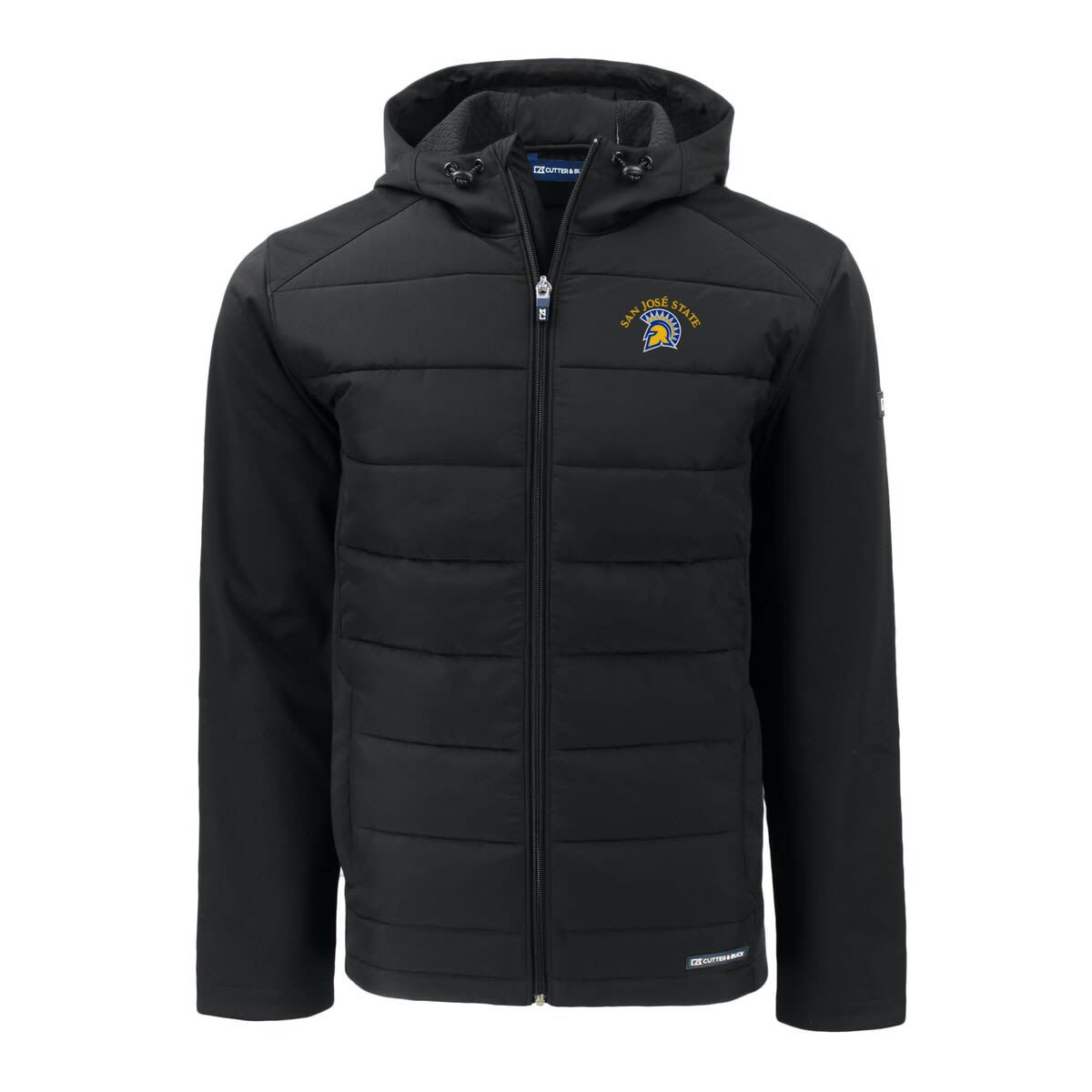NCAA San Jose State Spartans Evoke Hybrid Eco Softshell Recycled Full-Zip Hoodie
