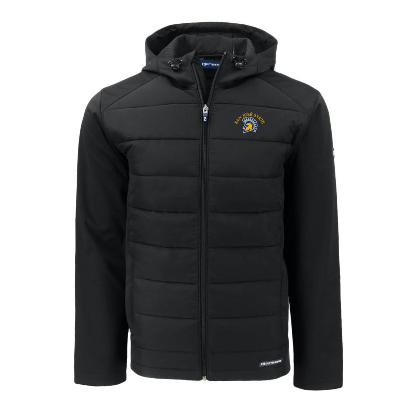 NCAA San Jose State Spartans Evoke Hybrid Eco Softshell Recycled Full-Zip Hoodie