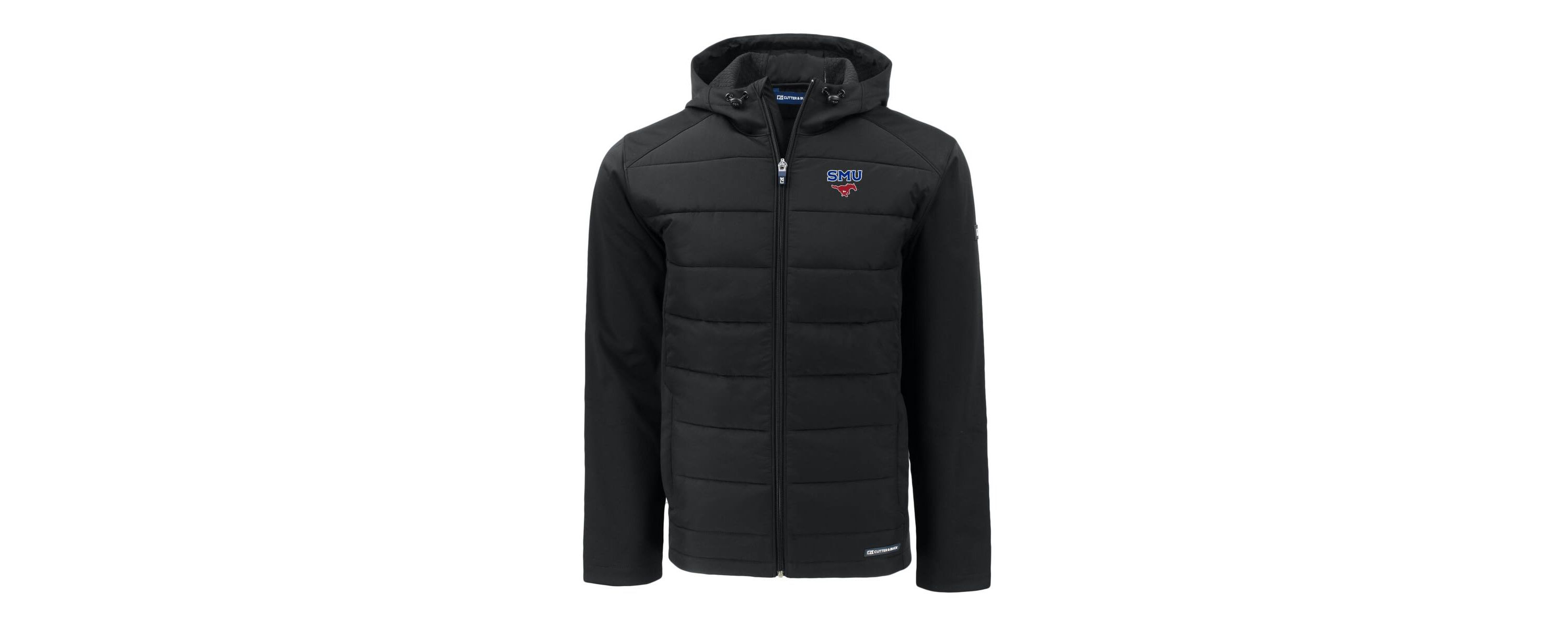 NCAA SMU Mustangs Evoke Hybrid Eco Softshell Recycled Full-Zip Hoodie