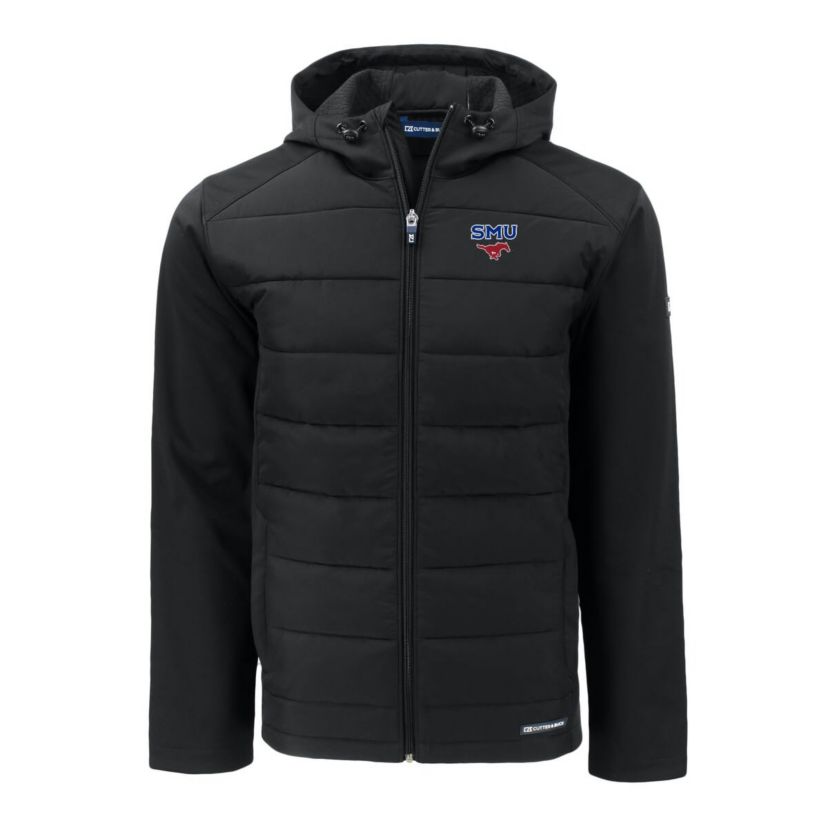 NCAA SMU Mustangs Evoke Hybrid Eco Softshell Recycled Full-Zip Hoodie