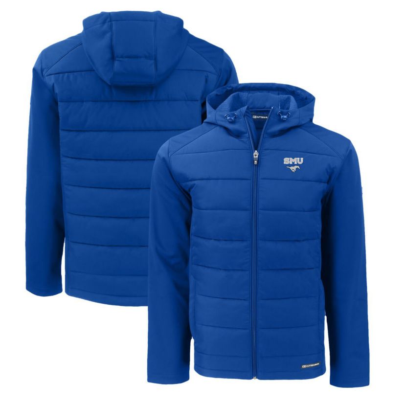 NCAA SMU Mustangs Evoke Hybrid Eco Softshell Recycled Full-Zip Hoodie