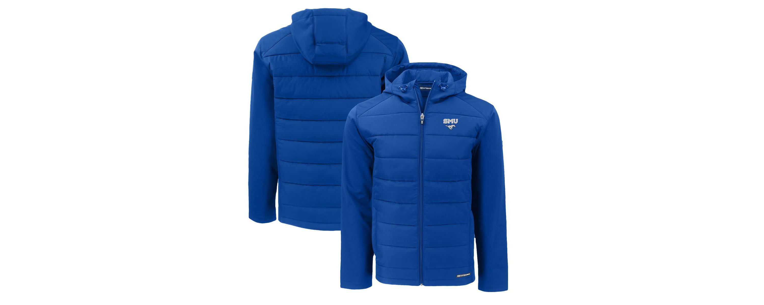 NCAA SMU Mustangs Evoke Hybrid Eco Softshell Recycled Full-Zip Hoodie