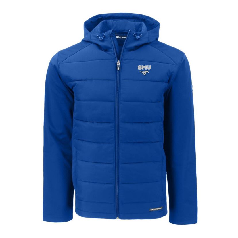 NCAA SMU Mustangs Evoke Hybrid Eco Softshell Recycled Full-Zip Hoodie