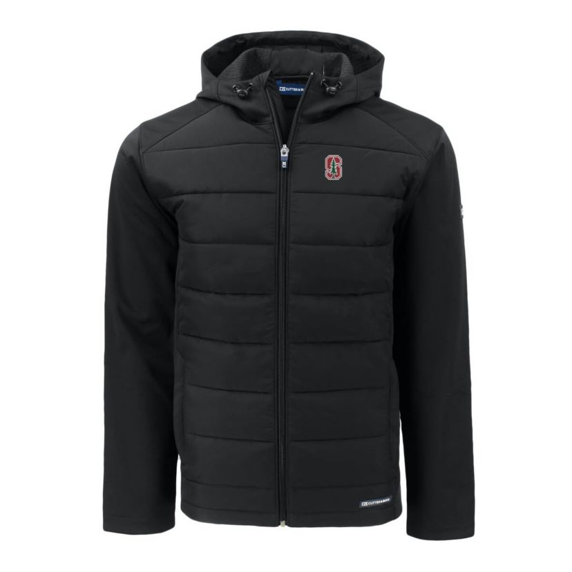 Stanford Cardinal NCAA Stanford Evoke Hybrid Eco Softshell Recycled Full-Zip Hoodie