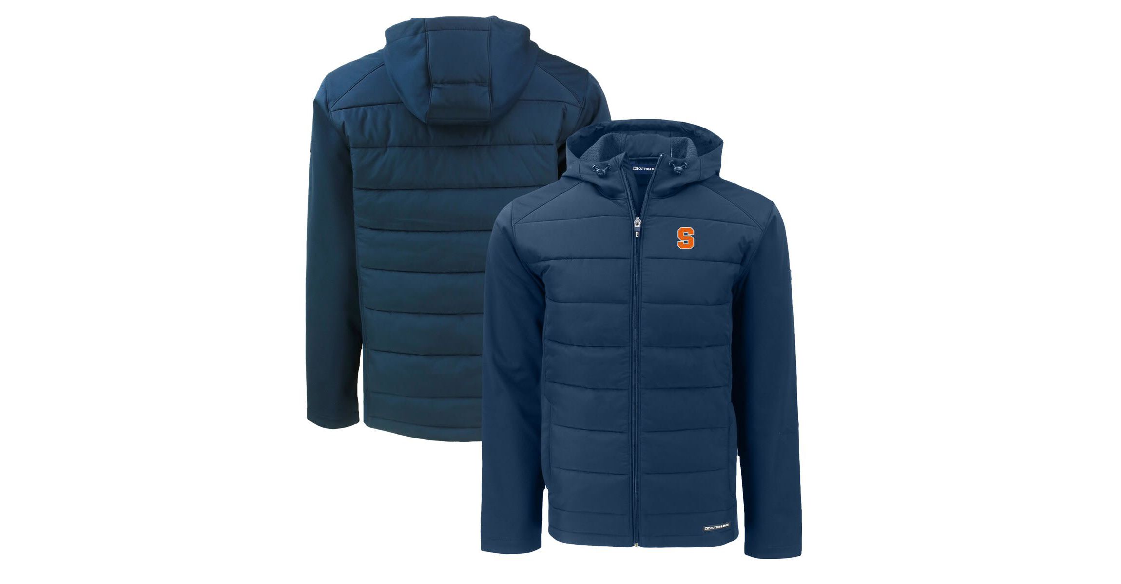 Syracuse Orange NCAA Syracuse Evoke Hybrid Eco Softshell Recycled Full-Zip Hoodie