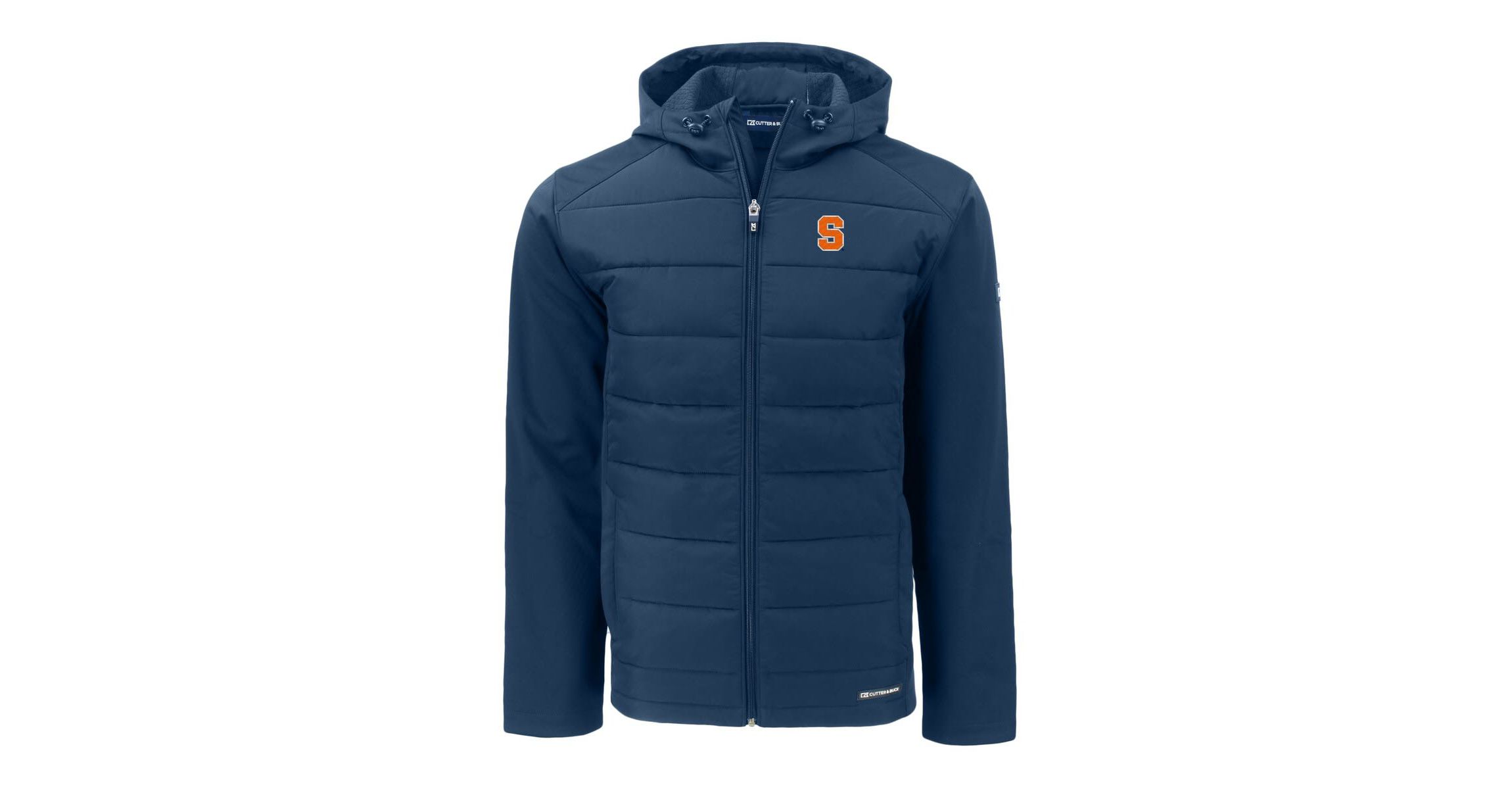 Syracuse Orange NCAA Syracuse Evoke Hybrid Eco Softshell Recycled Full-Zip Hoodie