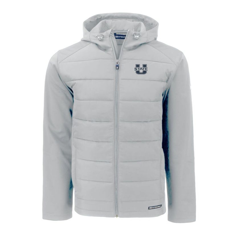 NCAA Utah State Aggies Evoke Hybrid Eco Softshell Recycled Full-Zip Hoodie