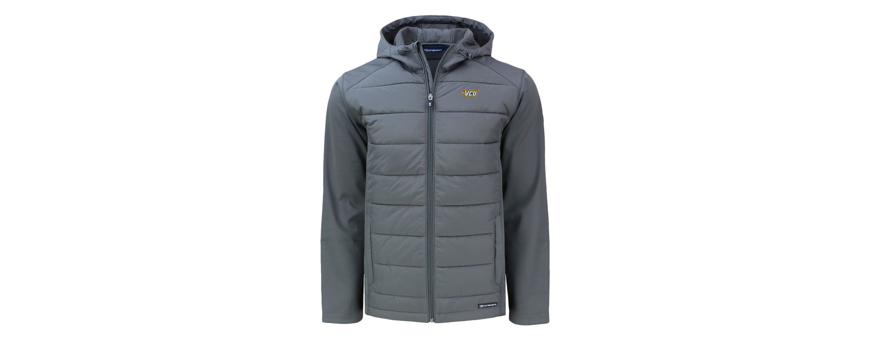 NCAA VCU Rams Evoke Hybrid Eco Softshell Recycled Full-Zip Hoodie