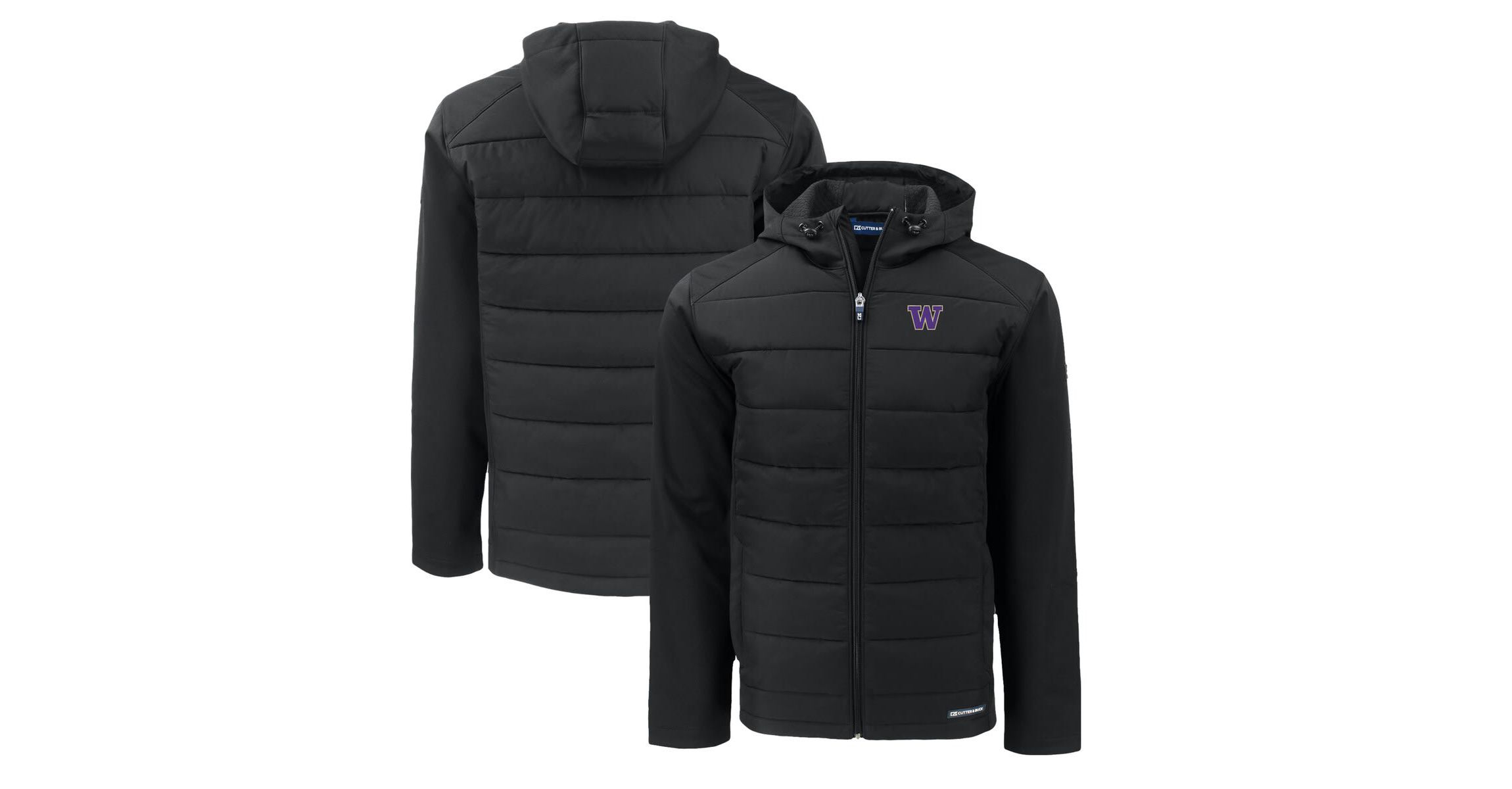 NCAA Washington Huskies Evoke Hybrid Eco Softshell Recycled Full-Zip Hoodie