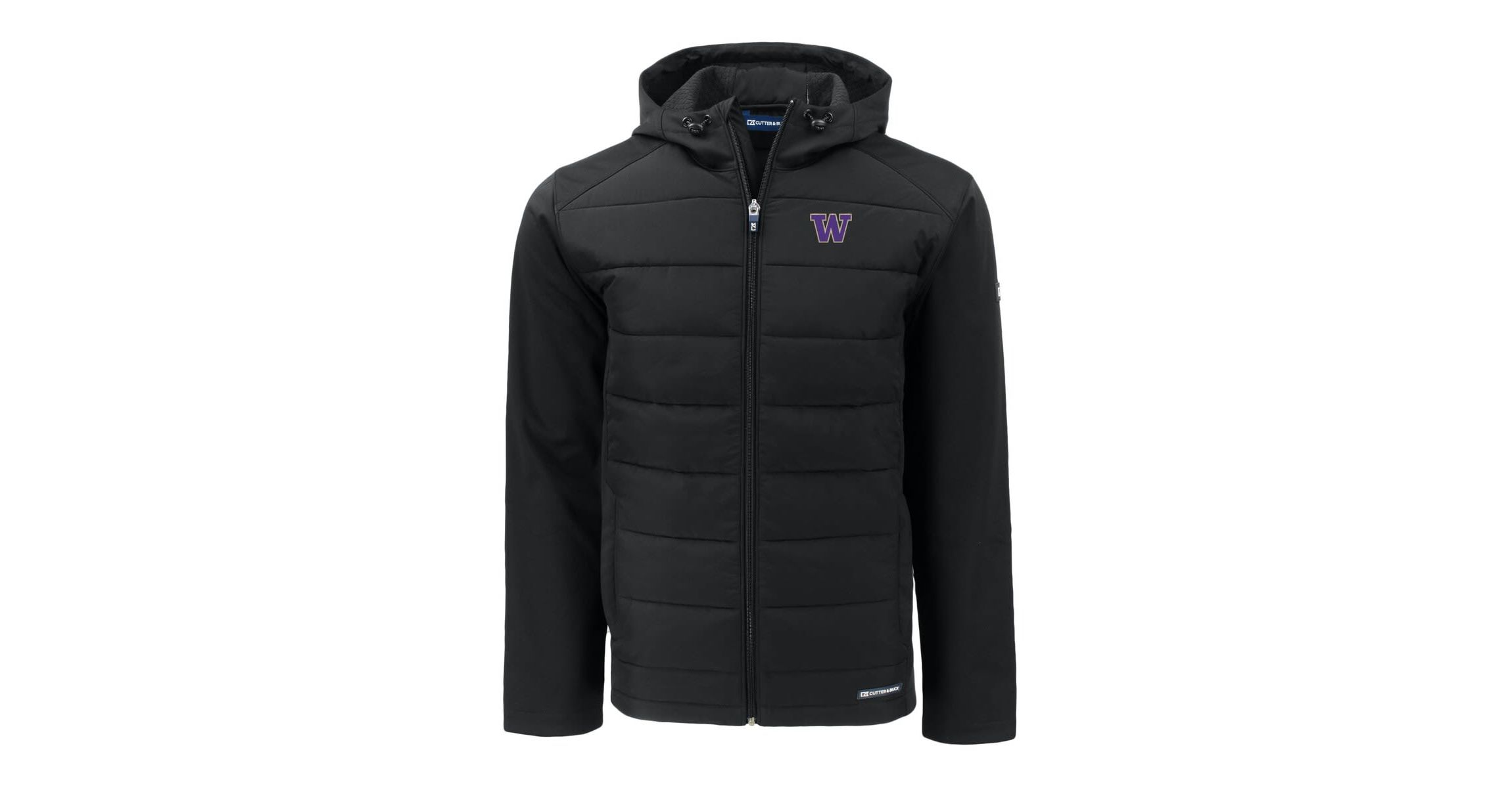 NCAA Washington Huskies Evoke Hybrid Eco Softshell Recycled Full-Zip Hoodie