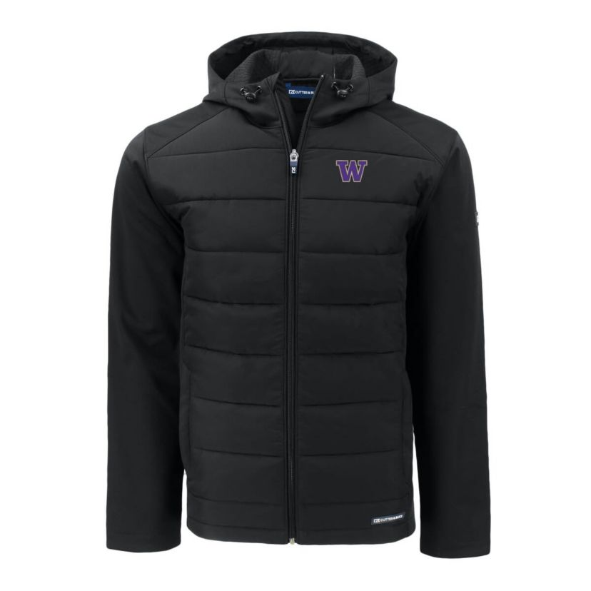 NCAA Washington Huskies Evoke Hybrid Eco Softshell Recycled Full-Zip Hoodie