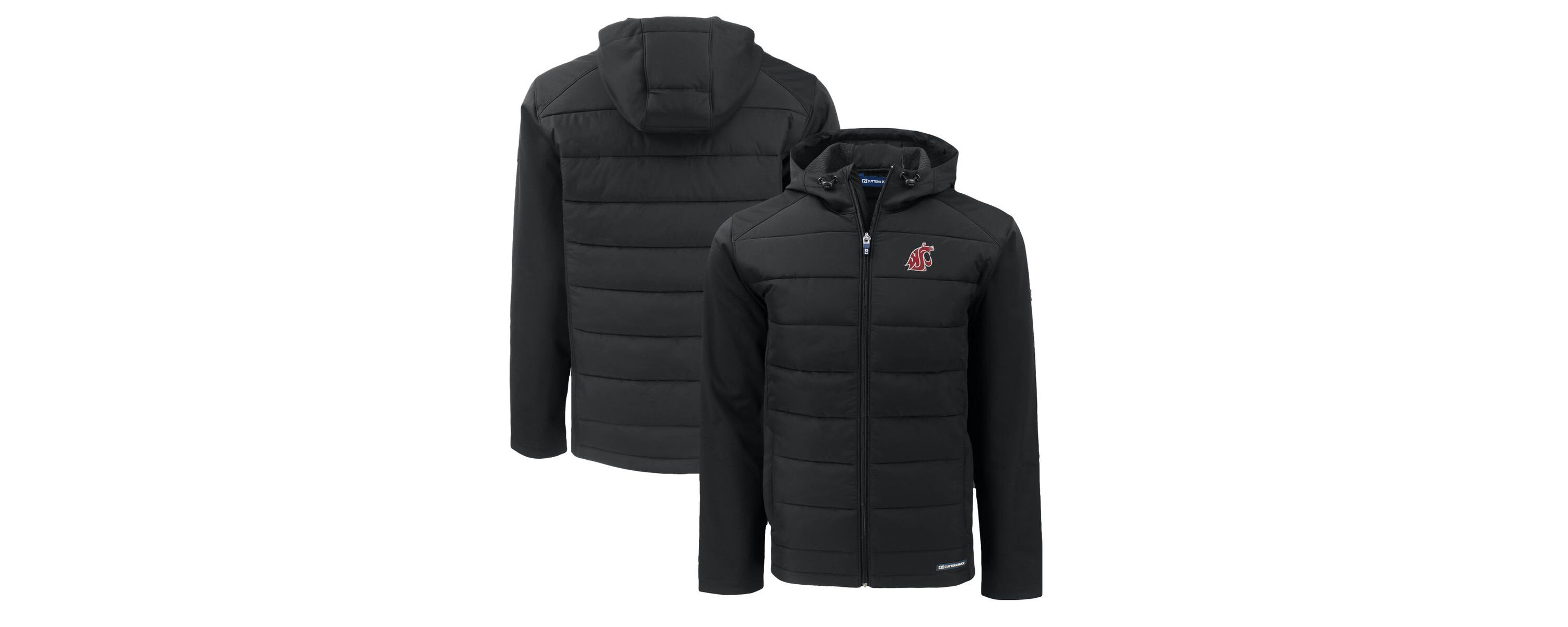 NCAA Washington State Cougars Evoke Hybrid Eco Softshell Recycled Full-Zip Hoodie