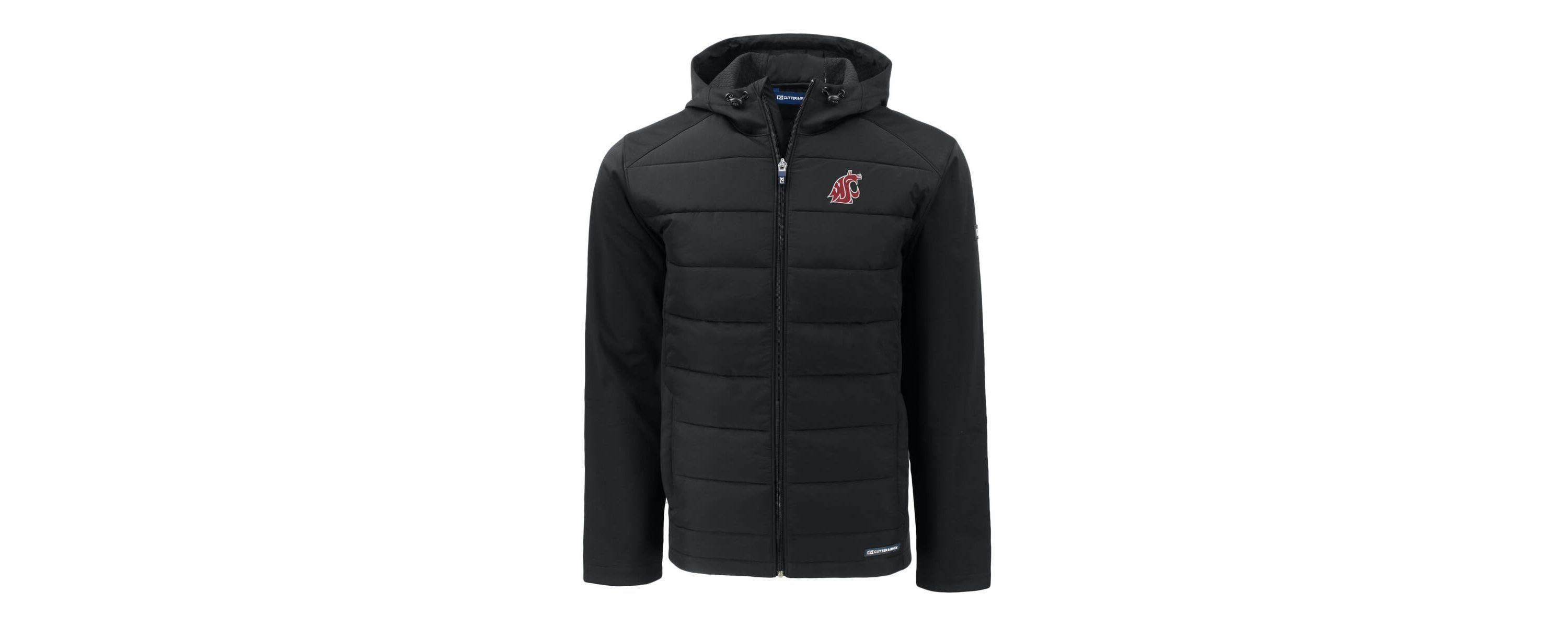 NCAA Washington State Cougars Evoke Hybrid Eco Softshell Recycled Full-Zip Hoodie