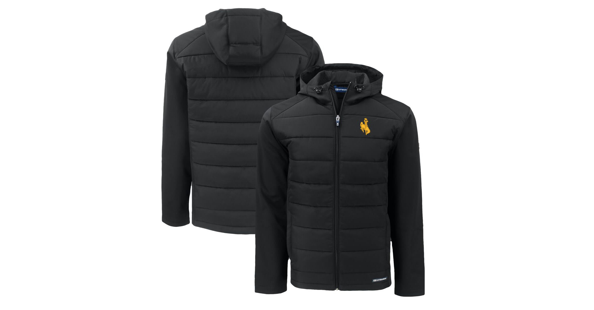 NCAA Wyoming Cowboys Evoke Hybrid Eco Softshell Recycled Full-Zip Hoodie