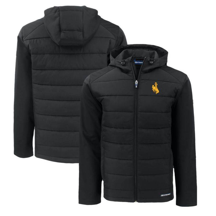 NCAA Wyoming Cowboys Evoke Hybrid Eco Softshell Recycled Full-Zip Hoodie
