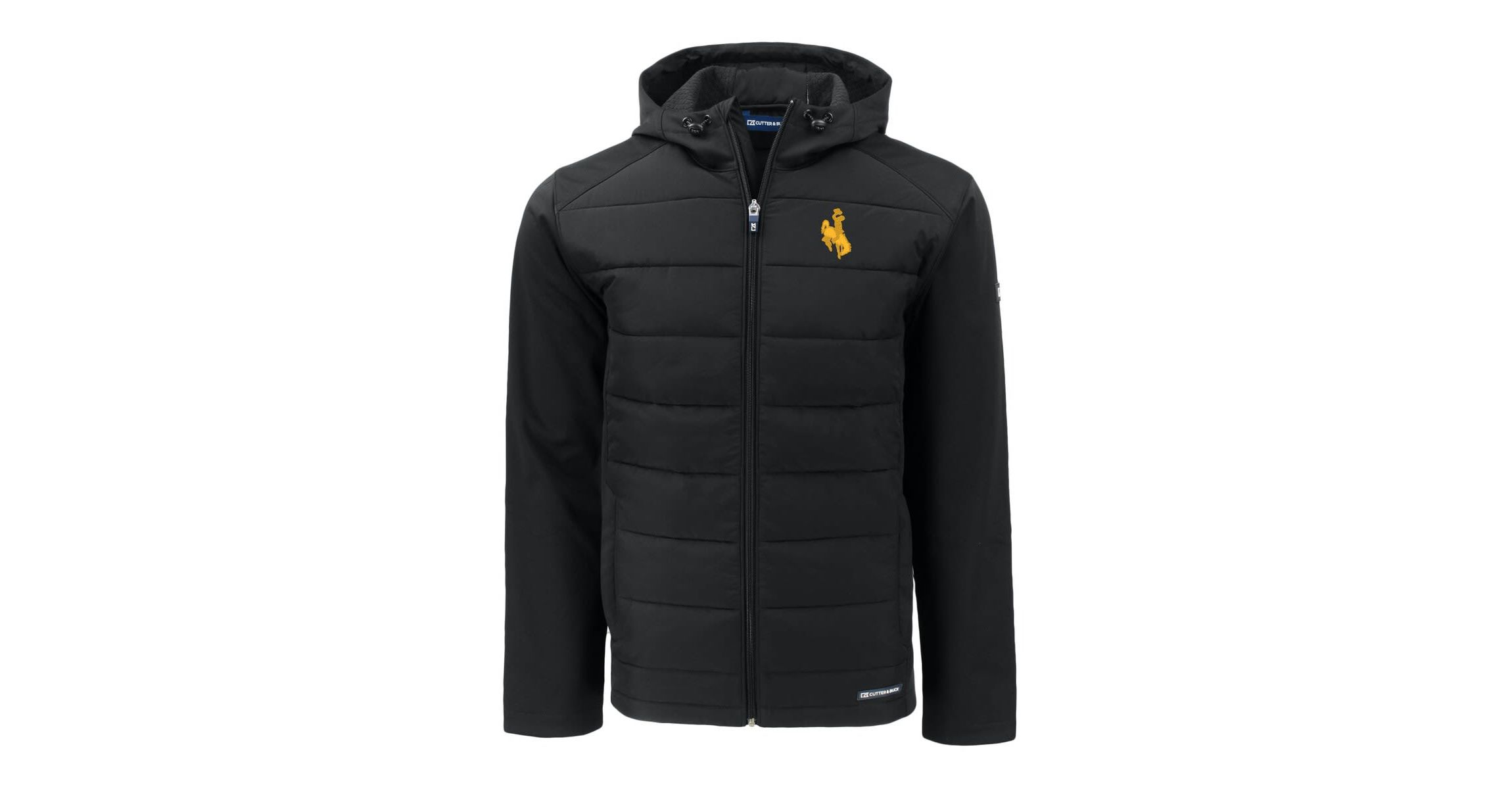 NCAA Wyoming Cowboys Evoke Hybrid Eco Softshell Recycled Full-Zip Hoodie