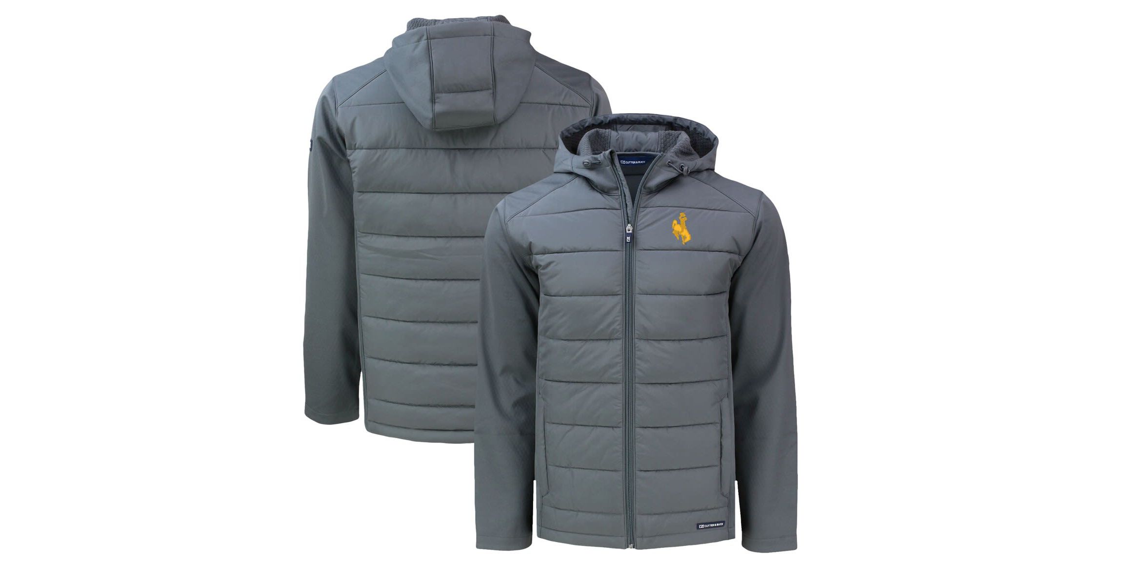 NCAA Wyoming Cowboys Evoke Hybrid Eco Softshell Recycled Full-Zip Hoodie