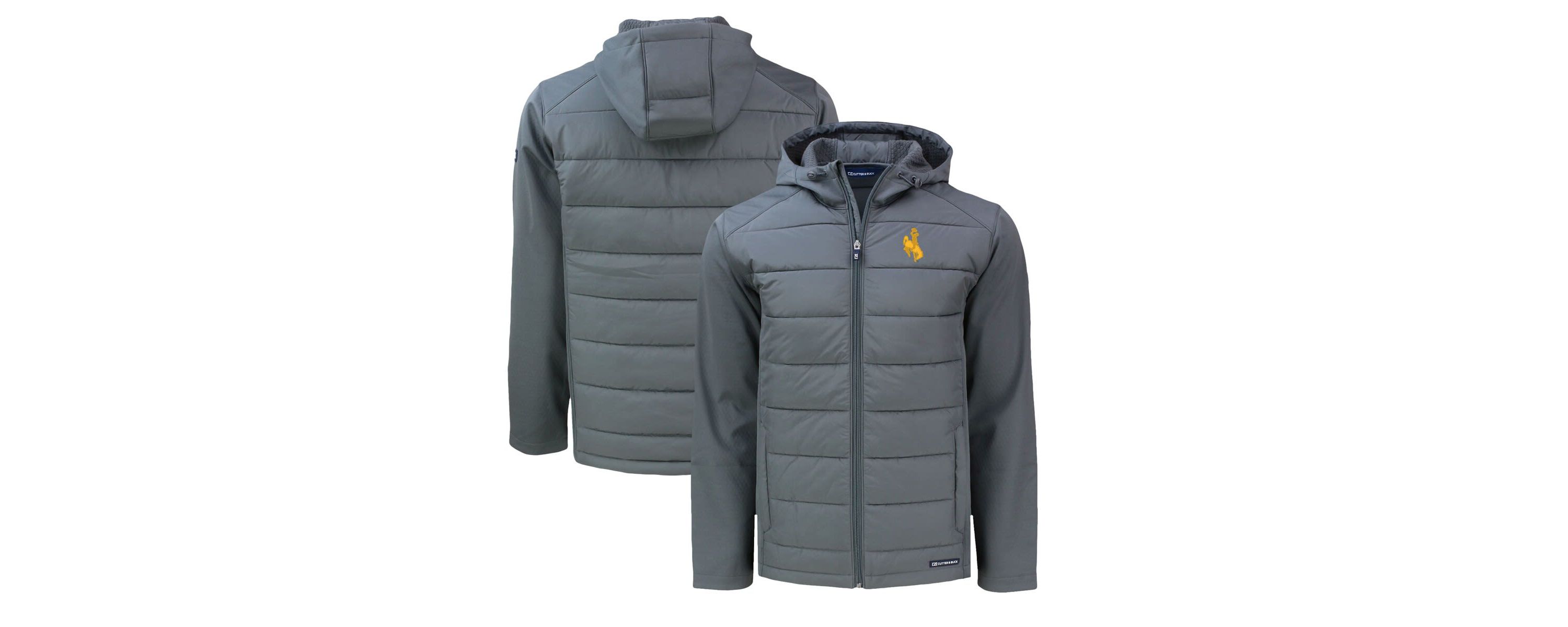 NCAA Wyoming Cowboys Evoke Hybrid Eco Softshell Recycled Full-Zip Hoodie