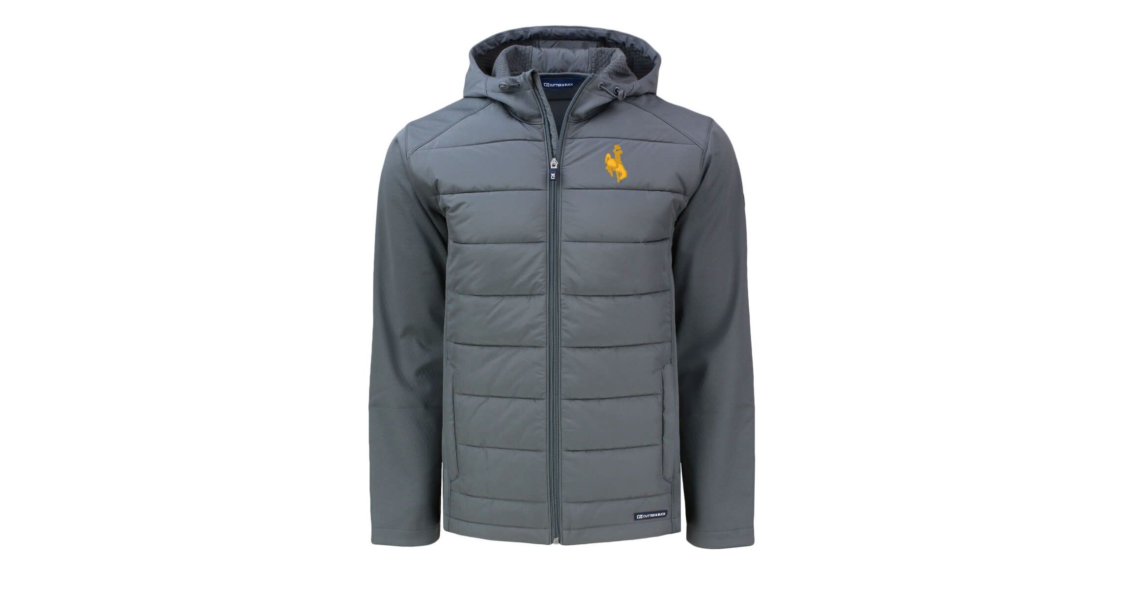NCAA Wyoming Cowboys Evoke Hybrid Eco Softshell Recycled Full-Zip Hoodie