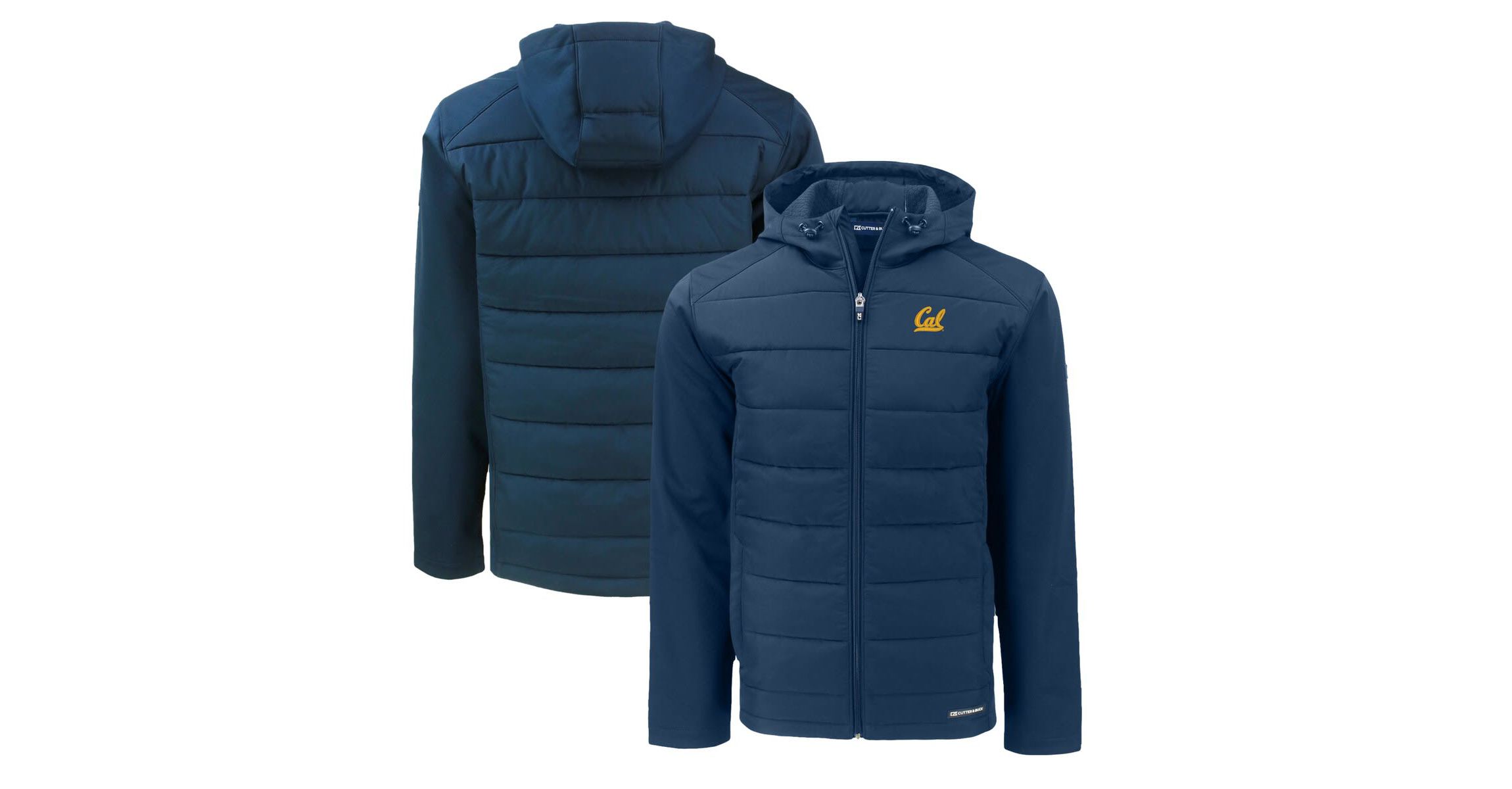 California Golden Bears NCAA Cal Bears Evoke Hybrid Eco Softshell Recycled Full-Zip Hoodie