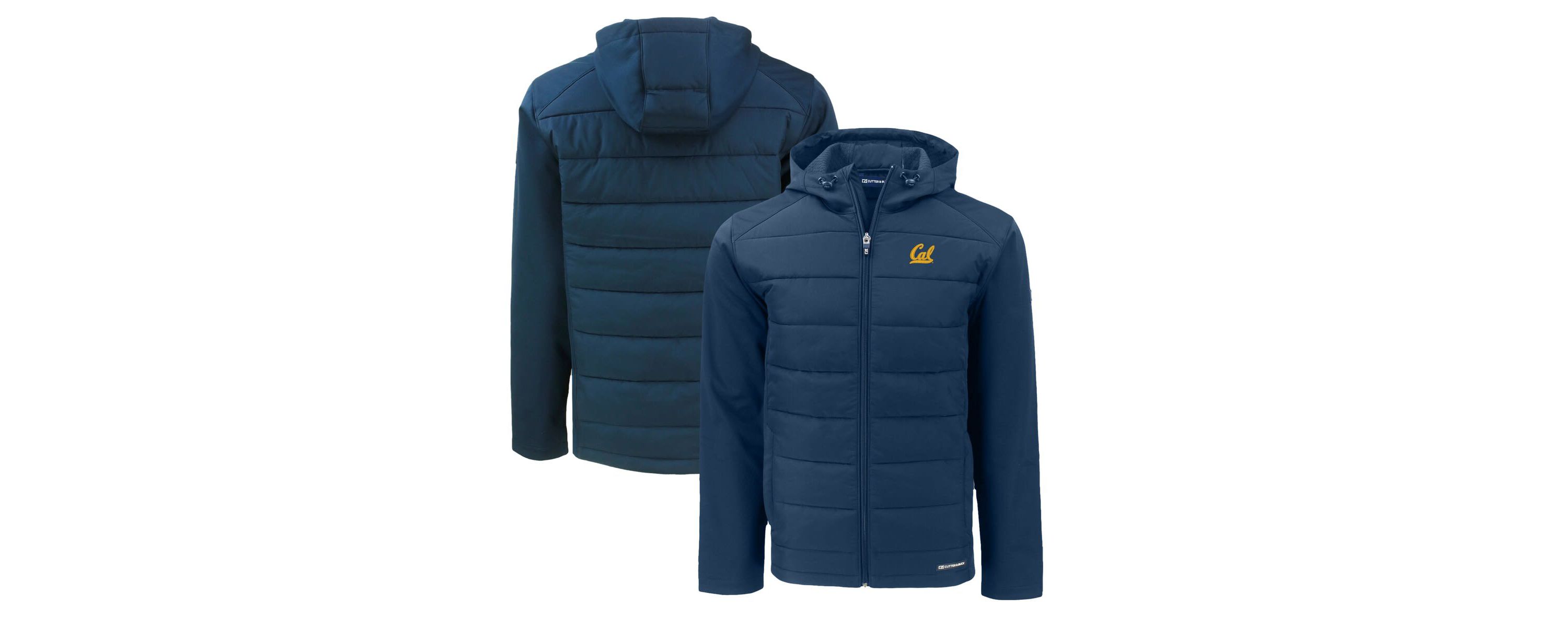 California Golden Bears NCAA Cal Bears Evoke Hybrid Eco Softshell Recycled Full-Zip Hoodie