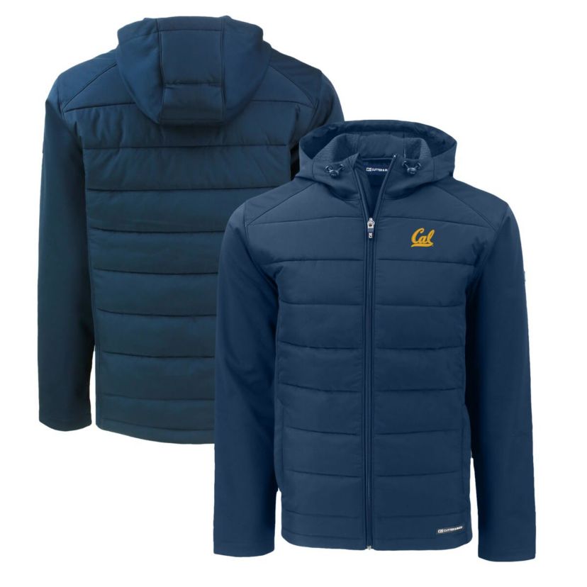 California Golden Bears NCAA Cal Bears Evoke Hybrid Eco Softshell Recycled Full-Zip Hoodie