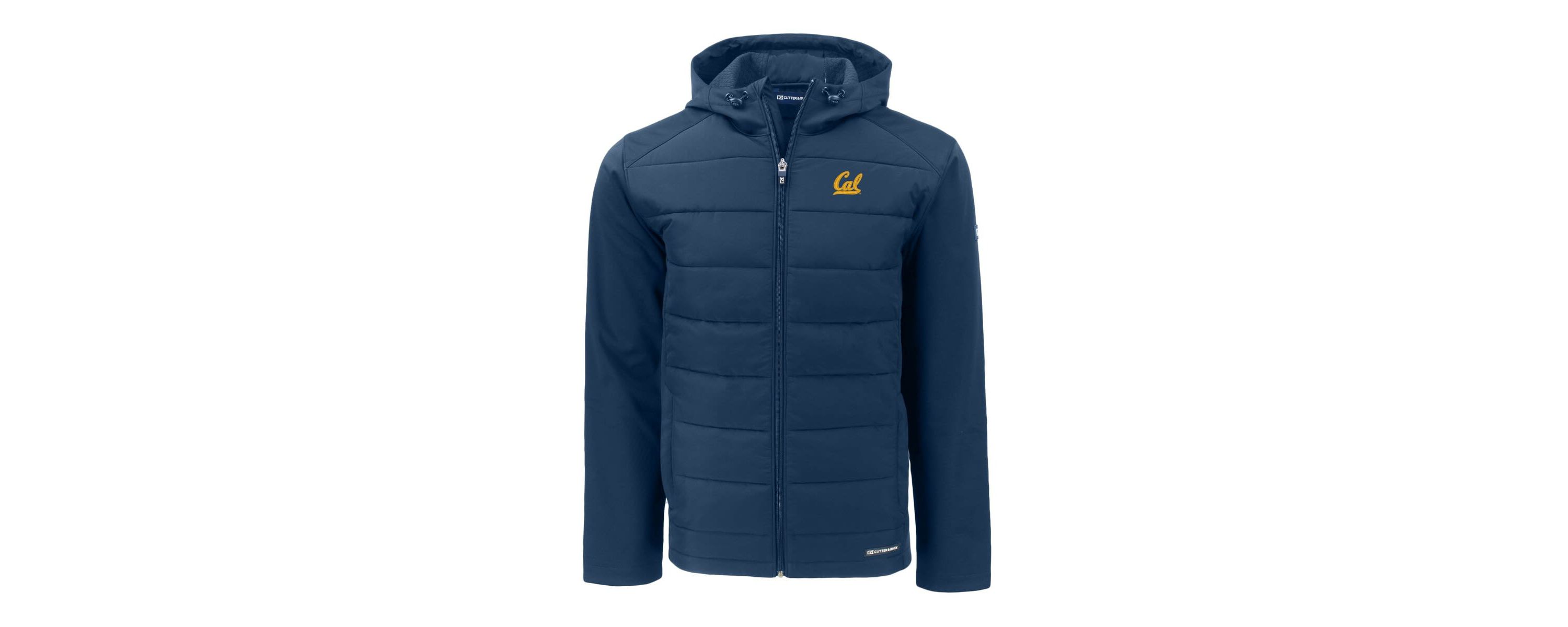 California Golden Bears NCAA Cal Bears Evoke Hybrid Eco Softshell Recycled Full-Zip Hoodie