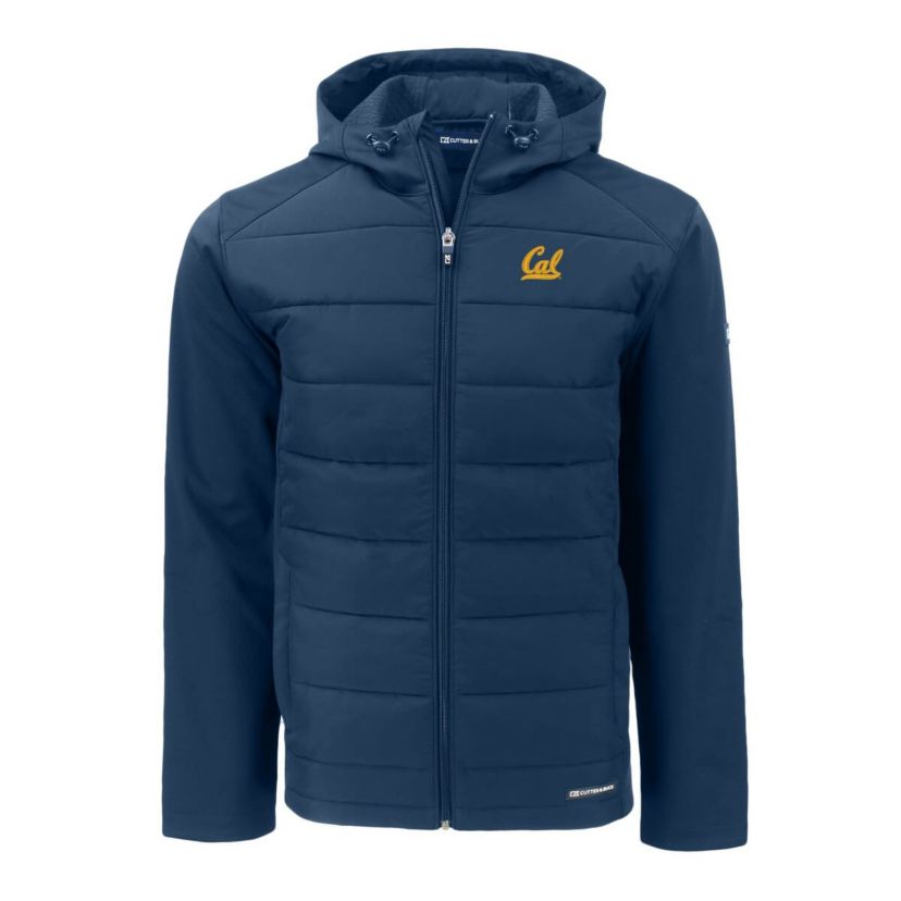 California Golden Bears NCAA Cal Bears Evoke Hybrid Eco Softshell Recycled Full-Zip Hoodie