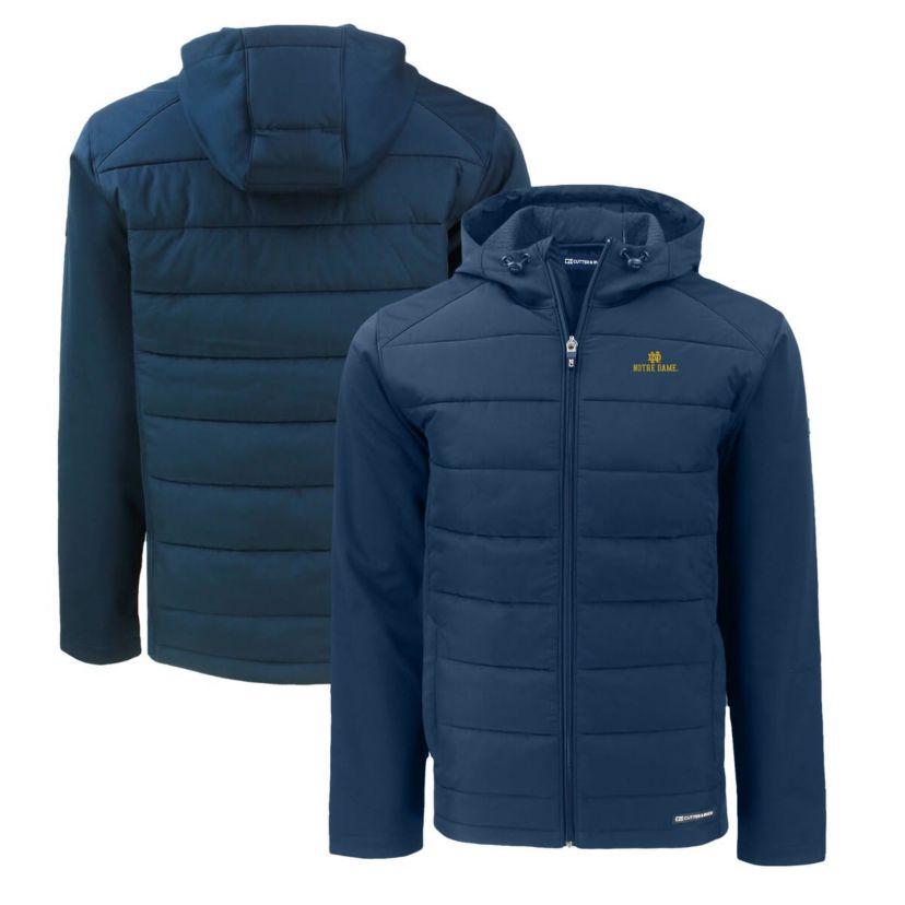 NCAA Notre Dame Fighting Irish Evoke Hybrid Eco Softshell Recycled Full-Zip Hoodie