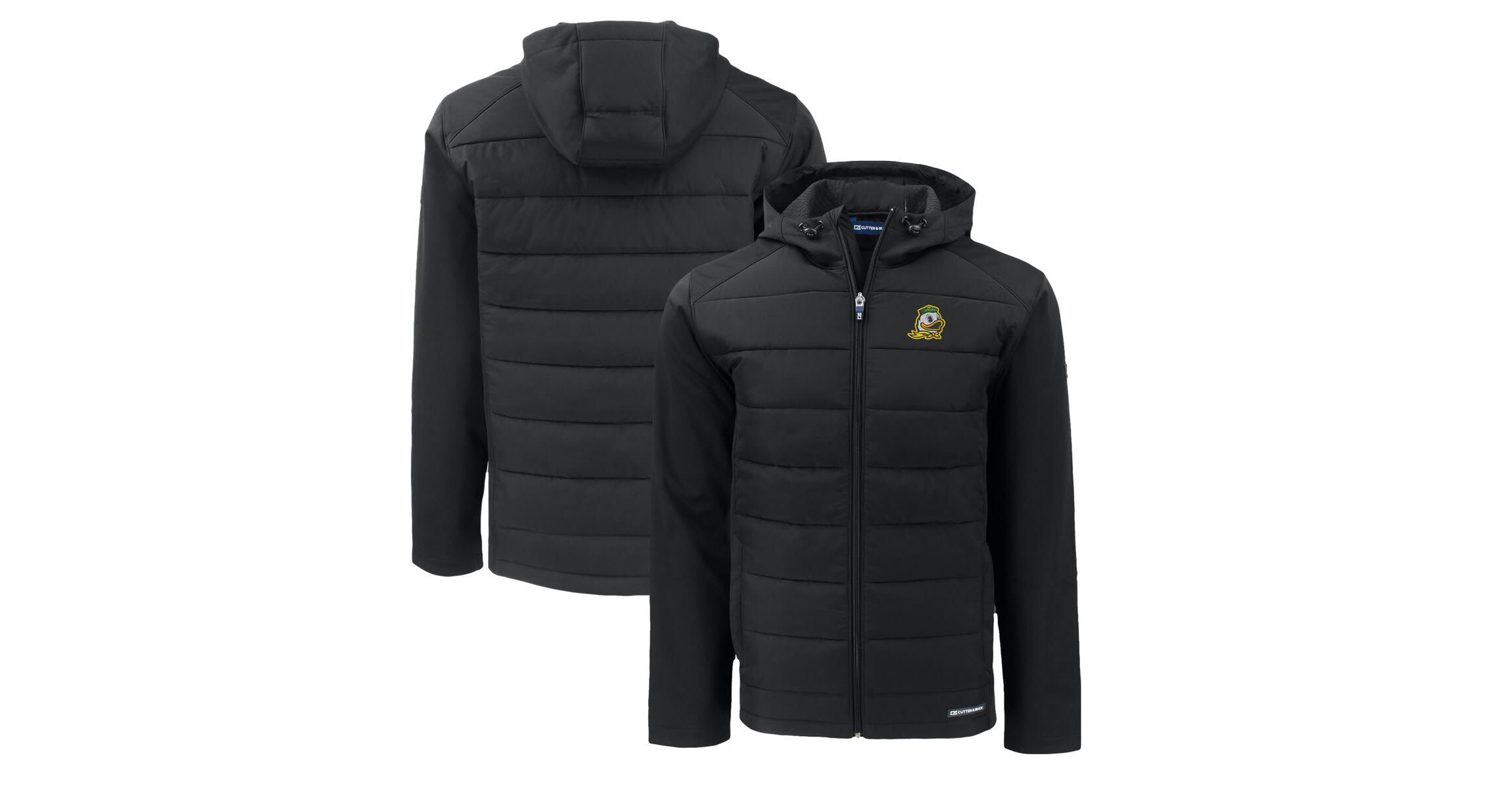 NCAA Oregon Ducks Evoke Hybrid Eco Softshell Recycled Full-Zip Hoodie