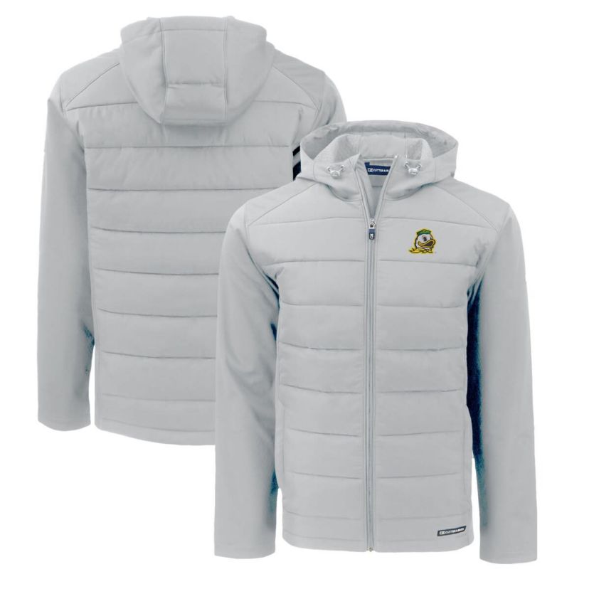 NCAA Oregon Ducks Evoke Hybrid Eco Softshell Recycled Full-Zip Hoodie