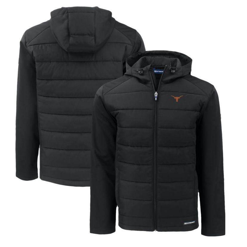 NCAA Texas Longhorns Evoke Hybrid Eco Softshell Recycled Full-Zip Hoodie