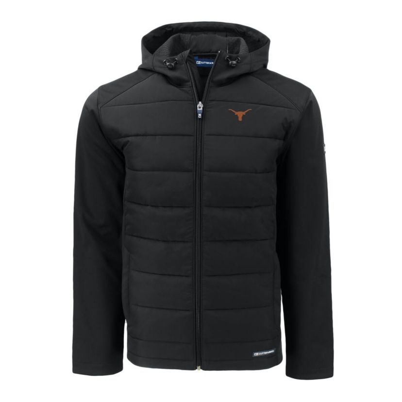 NCAA Texas Longhorns Evoke Hybrid Eco Softshell Recycled Full-Zip Hoodie