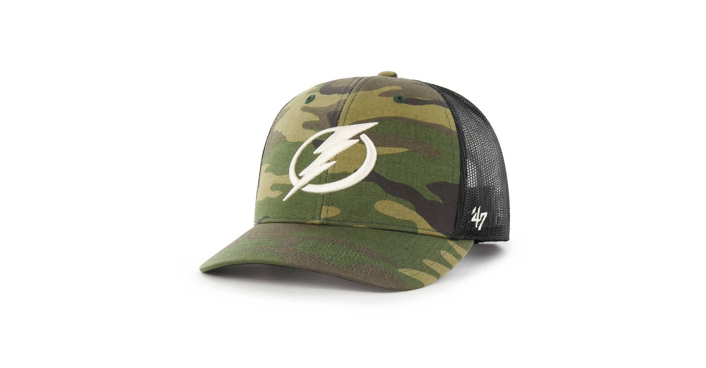 NHL Camo/Black Tampa Bay Lightning Trucker Adjustable Hat