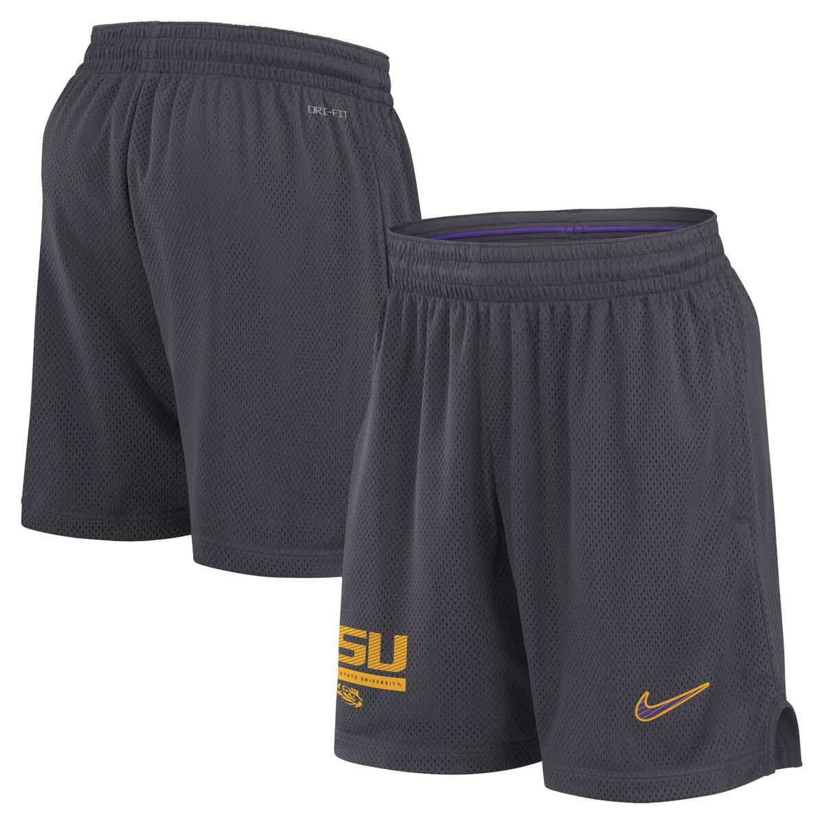 NCAA Nike LSU Tigers 2024 Sideline Performance Mesh Shorts