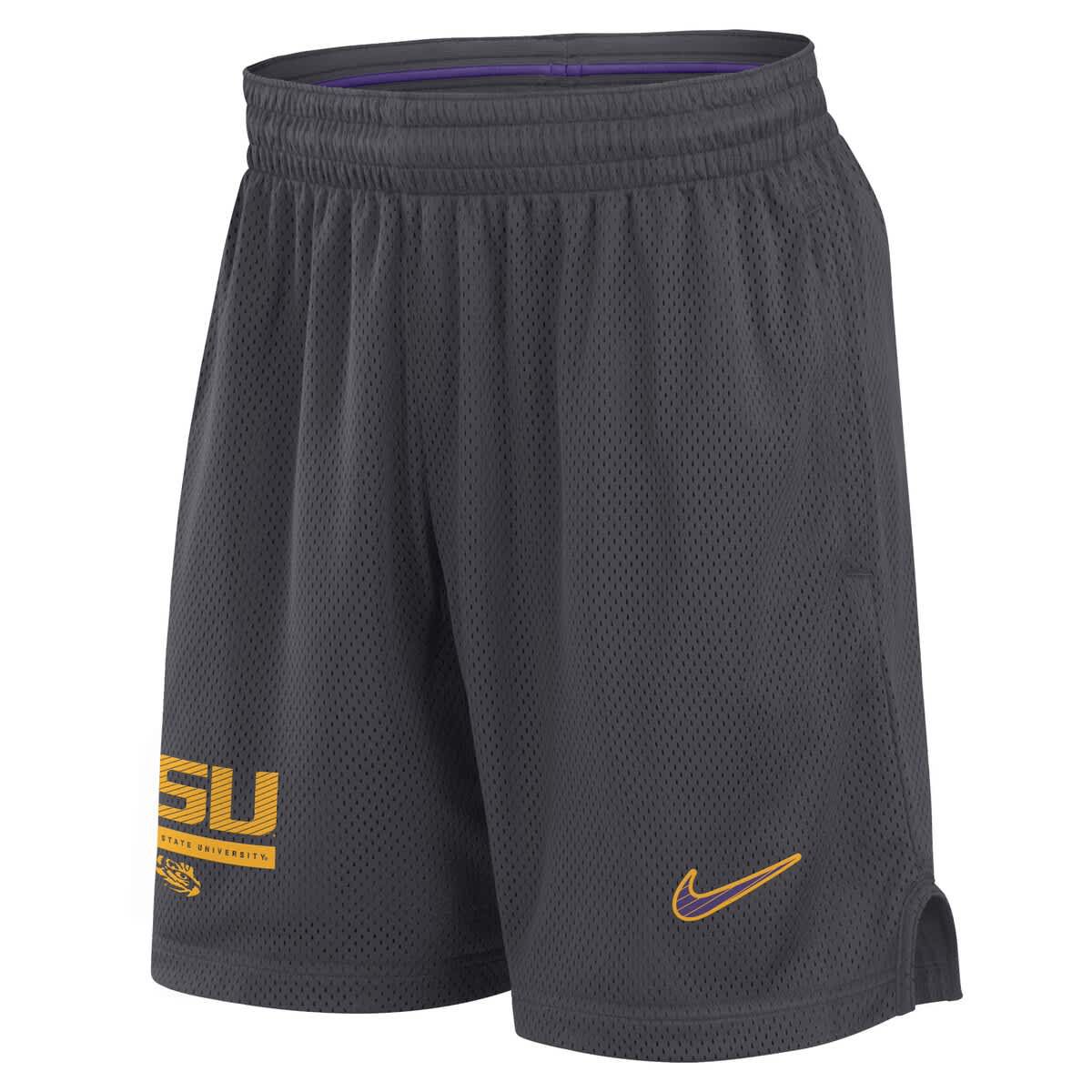 NCAA Nike LSU Tigers 2024 Sideline Performance Mesh Shorts