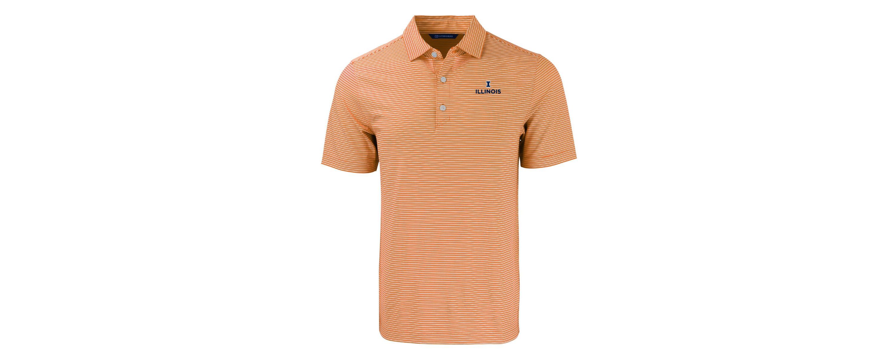 NCAA Illinois Fighting Illini Forge Eco Double Stripe Stretch Recycled Polo