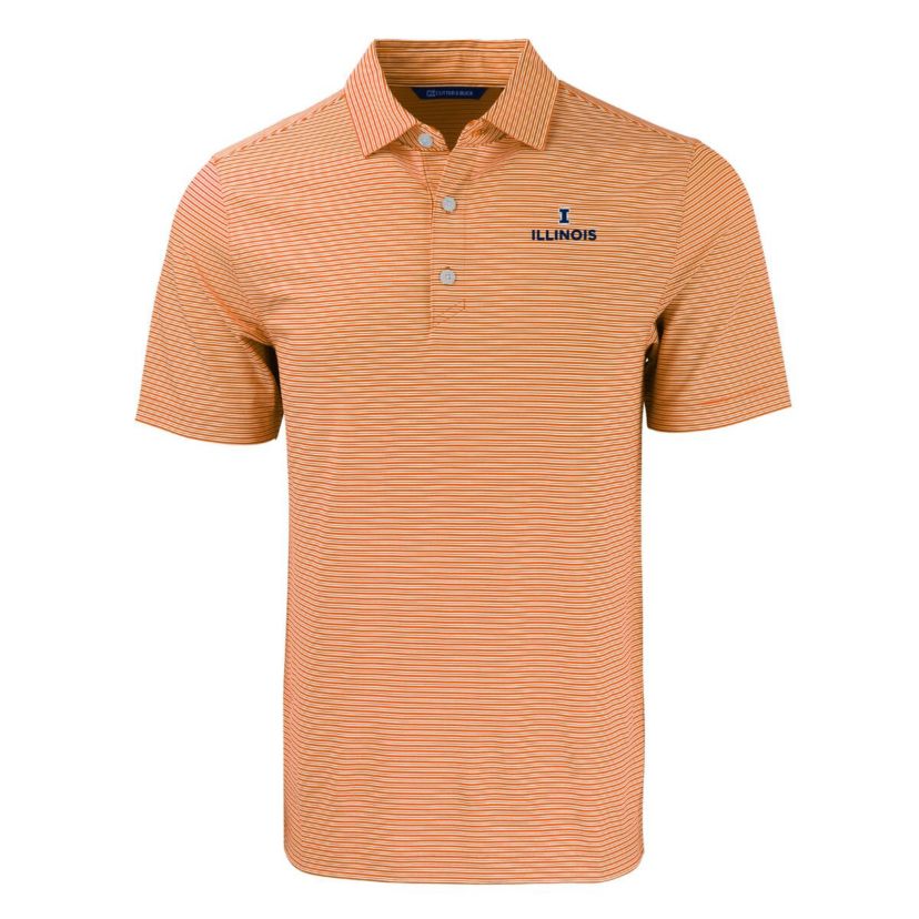 NCAA Illinois Fighting Illini Forge Eco Double Stripe Stretch Recycled Polo