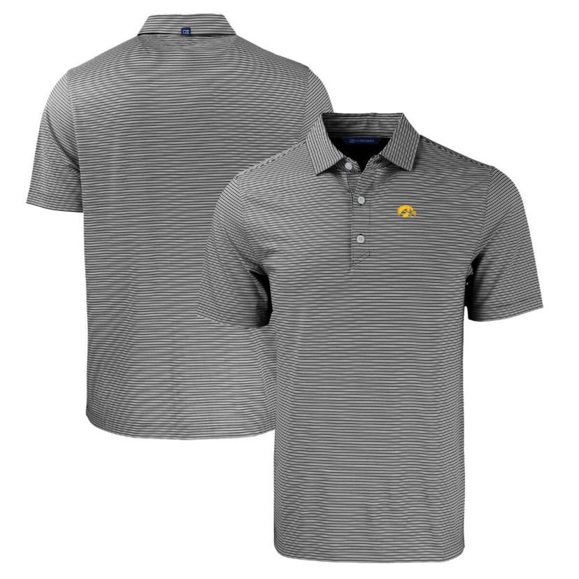 NCAA Iowa Hawkeyes Forge Eco Double Stripe Stretch Recycled Polo