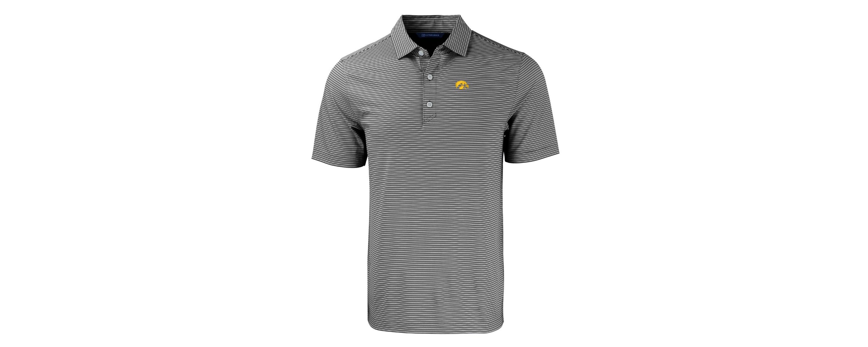NCAA Iowa Hawkeyes Forge Eco Double Stripe Stretch Recycled Polo