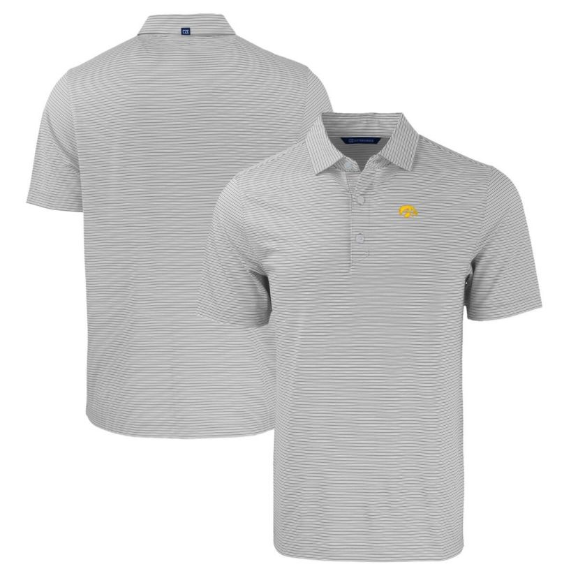 NCAA Iowa Hawkeyes Forge Eco Double Stripe Stretch Recycled Polo