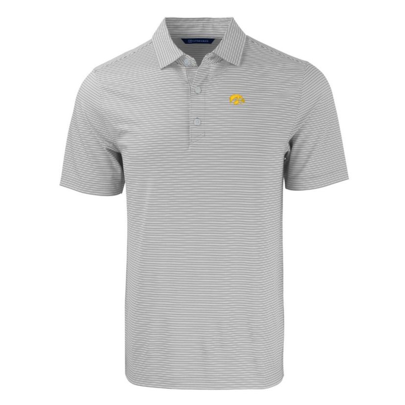 NCAA Iowa Hawkeyes Forge Eco Double Stripe Stretch Recycled Polo