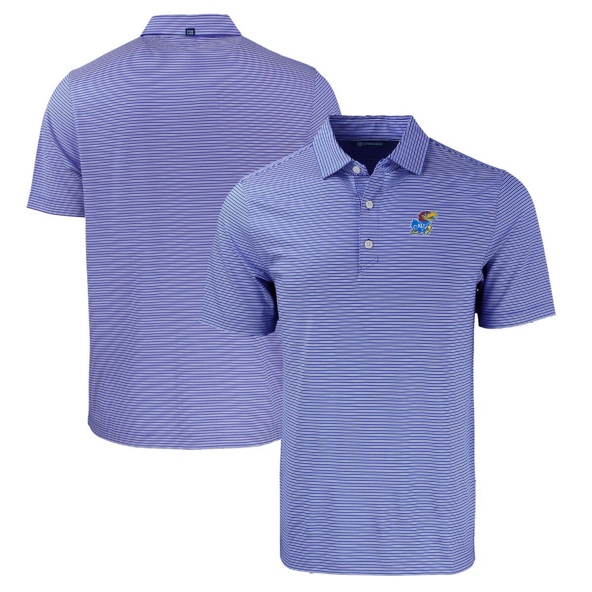 NCAA Kansas Jayhawks Forge Eco Double Stripe Stretch Recycled Polo