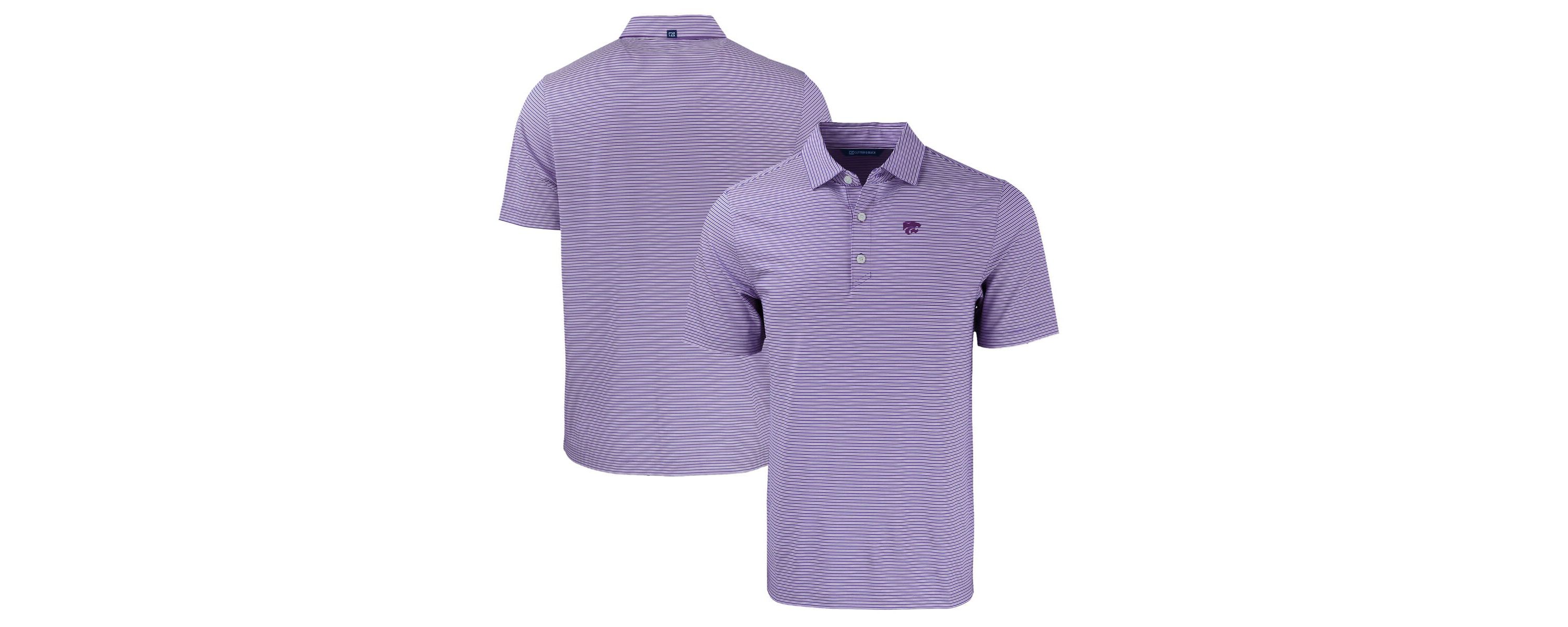 NCAA Kansas State Wildcats Forge Eco Double Stripe Stretch Recycled Polo