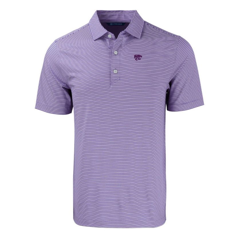 NCAA Kansas State Wildcats Forge Eco Double Stripe Stretch Recycled Polo
