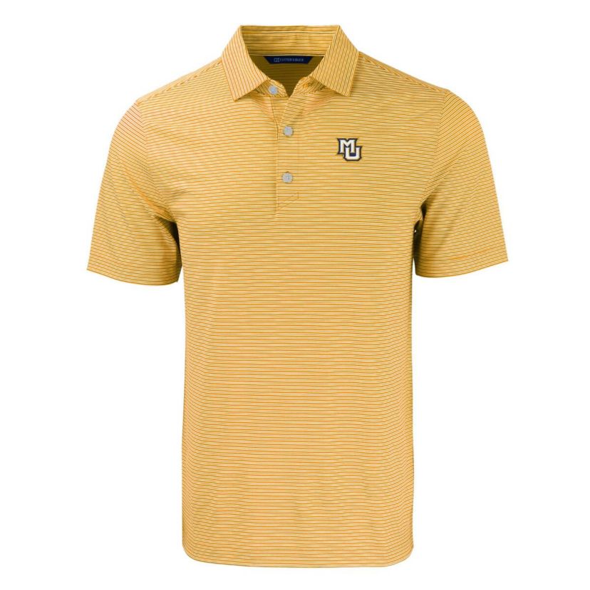 NCAA Marquette Golden Eagles Forge Eco Double Stripe Stretch Recycled Polo