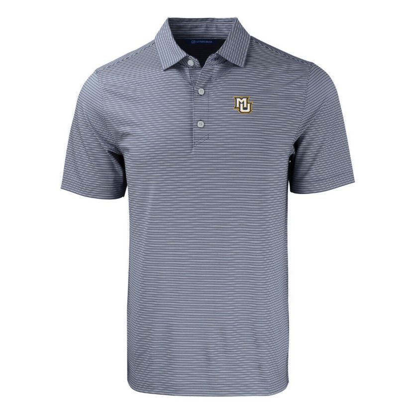 NCAA Marquette Golden Eagles Forge Eco Double Stripe Stretch Recycled Polo